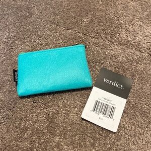 Verdict Teal or no Teal Felt Coin/ Card Purse
